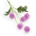 Branche de chrysanthème pompon artificiel fleur fausse violette pour décoration d'intérieur - Violet
