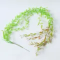 Artificial weeping willow vine hanging plant green leaf decor for indoor wedding wall - Red and Green