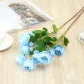 Künstlicher blauer Pfingstrosen Blumenstrauß Detail für Heim Hochzeit Dekoration und Blumen. - Blau