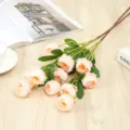 Bouquet de pivoines artificielles pêche pour décoration maison mariage arrangement floral chic. - Champagne