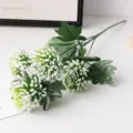Bouquet de fleurs artificielles en mousse milano fruit pour mariage maison accessoires de photo. - Blanc
