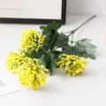 Variante de branche de fruits de milan en mousse artificielle jaune pour déco et accessoires. - Jaune