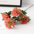 Artificial foam flower branch faux milan fruit for home wedding decor and photography props. - Red