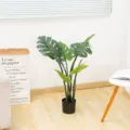 Plante de monstera artificielle style nordique faux palmier vert pour la décoration interieure - Plante Monstera de 90cm