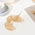 Golden artificial ginkgo leaf branch for home decoration and festival floral arrangement. - Single Stem Ginkgo / Gold