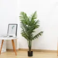 Pianta in vaso di palma artificiale finte piante verdi tropicali decorazione casa ufficio - Palma a ventaglio 1,2m