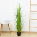 Pianta artificiale in vaso erba verde alta albero finto per decorazione interna della casa nordica - Bonsai di erba verde 130cm