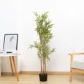 Pianta di bambù in vaso artificiale fogliame verde decorazione casa albero da interno variante. - Bambù 1,4m