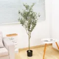 Albero di ulivo artificiale in vaso in stile nordico per decorazione d'interni e verde da pavimento. - Ulivo 150cm