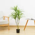 Pianta in vaso artificiale verde con bellissimo fogliame decorativo per casa e ufficio. - Falangio 90cm