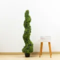 Pianta in vaso topiaria a spirale artificiale finto albero verde per decorazione casa e ufficio - Albero a spirale 1,2m