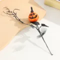Décoration de citrouille d'Halloween branche accessoire fête effrayante pour maison fête. - Citrouille souriante unique