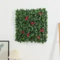 Artificial plant wall panel green eucalyptus fake grass background for indoor wall decor - Rose Duck Foot Leaf