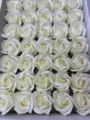 Boîte cadeau de fleurs artificielles roses en savon blanc, parfaite pour la Saint-Valentin. - Blanc Crème