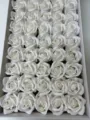 Boîte cadeau de têtes de fleurs artificielles de roses en savon blanc pour la Saint Valentin - Blanc