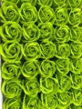 Têtes de roses en savon vert, roses de bain décoratives artificielles pour boîte cadeau bricolage. - Vert Pomme
