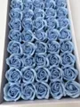 Boîte cadeau de têtes de roses en savon artificiel bleu pour la Saint-Valentin et cadeaux romantiques. - Bleu Glacial