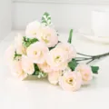 Bouquet de fleurs de roses artificialielles rose détail pour mariage table décoration. - Rose Clair
