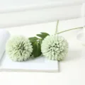 Bouquet de chrysanthèmes artificiels verts, fleurs en soie réalistes pour la décoration intérieure. - Vert
