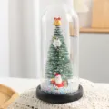 Luce notturna albero di Natale in cupola di vetro decorazione da tavola per feste - Paralume Albero di Natale - Natale
