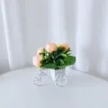 Plante en pot de vélo de fleur artificielle décorative maison fleurs en soie table. - Camélia Champagne