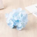 Tête de fleur d'hortensia bleu artificiel en tissu de soie pour mariage décoration photo - Bleu clair
