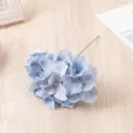 Artificial blue hydrangea flower head detail shot, perfect for wedding wall decor and photo props. - Dark Blue