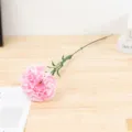 Artificial pink carnation single stem fake flower for Mother's Day home room decoration - Carnation / Light Pink