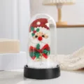 Père Noël LED Veilleuse Dôme en Verre Décoration de Bureau Cadeau de Fête de Vacances Décor - Père Noël (Barbe)