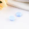 Cabochon a cupola azzurri accessori gioielli DIY per orecchini artigianali e creazioni. - semicircolare / Blu