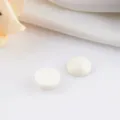 Cabochon bianchi accessori gioielli DIY materiali per orecchini forniture artigianato. - semicircolare / Bianco