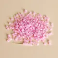 3mm pink jelly seed beads detail view, perfect for DIY handmade jewelry bracelets necklaces. - Style 05