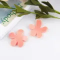 Pink acrylic flower charms DIY handmade jewelry accessories for cute earrings and crafts. - Large Flower / Pink