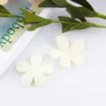 White acrylic flower charms DIY jewelry making accessories sweet style cute earrings material - Large Flower / White