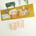 Ciondoli piatti in resina rosa gelatina traslucida, accessori fai da te carini per custodia. - Rosa trasparente