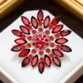 Exquisite red crystal flower brooch, luxury silver tone lapel pin accessory for blazer - 1 Piece/Pack (7x7cm) / Silver Base Bright Red