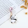 Cute panda rhinestone balloon alloy brooch fashion clothing accessory gift for women - 1.3x3.5cm / Gold Base + Light Pink Balloon