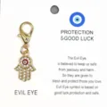 Pendentif breloque main de Hamsa mauvais œil fermoir mousqueton porte-bonheur accessoire bijoux - 26