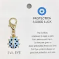 Détail du pendentif coccinelle en émail bleu avec fermoir mousqueton et carte de protection. - 24