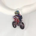 Cartoon motorcycle acrylic printed DIY keychain accessory charm pendant for bag decoration - Style 7