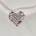 Close-up detail shot of heart acrylic printed pendant, perfect for DIY keychain accessories. - Style 6