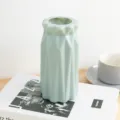 Nordic minimalist plastic flower vase geometric desktop decor for aesthetic room home decoration - Sharp Knife Vase Green
