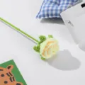 Handmade crochet yellow rose flower bouquet diy home decoration floral arrangement craft piece - Yellow