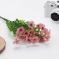 Artificial eucalyptus flower bouquet fake plant violet decoration for home and outdoor garden - Pink
