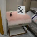 Verdikte nepwol nachtkastje mat roze pluche tafelkleed bureau kussen kamer decoratie - 40x40cm Vierkant / Lotusroze