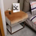 Verdikte nepwollen nachtkastje mat, lang pluche bureau kussen voor slaapkamer decor. - 40x40cm Vierkant / Khaki