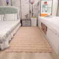 Cream style fluffy bubble fleece carpet bedroom bedside rug soft plush floor mat variant size - 18x18 Inch / Warm Coffee