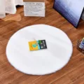 Pluche wit rond vloerkleed voor woonkamer en slaapkamer, dik comfortabel tapijt thuis. - Hart 30*40cm / Wit