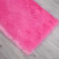 Bright pink faux fur rug soft fluffy plush mat thick carpet for bedroom living room home decor - Deep Pink