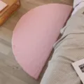Roze halfronde nep konijnenbont vloerkleed pluche slaapkamer bedside mat gezellig decor - 45x90cm / Roze